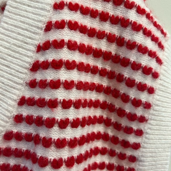 Anthropologie Tiny Red Heart Sweater Vest, One Size - Picture 7 of 9